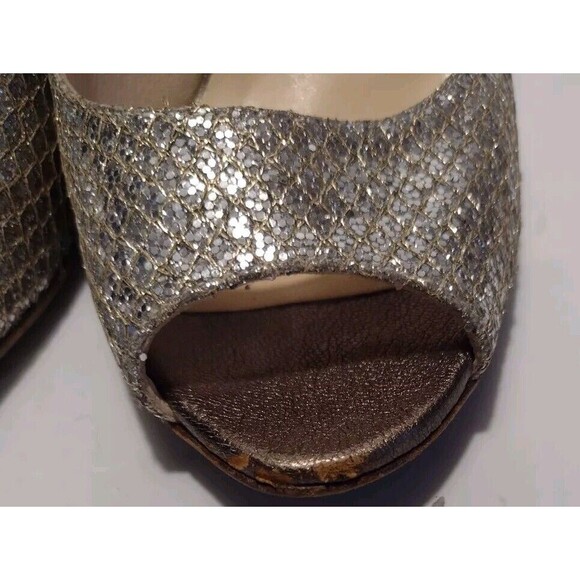 Jimmy Choo Mirror Sparkle wedged heel Sz 36 / 5.5 - Picture 12 of 16